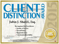 Client Distinction Awards Badge
